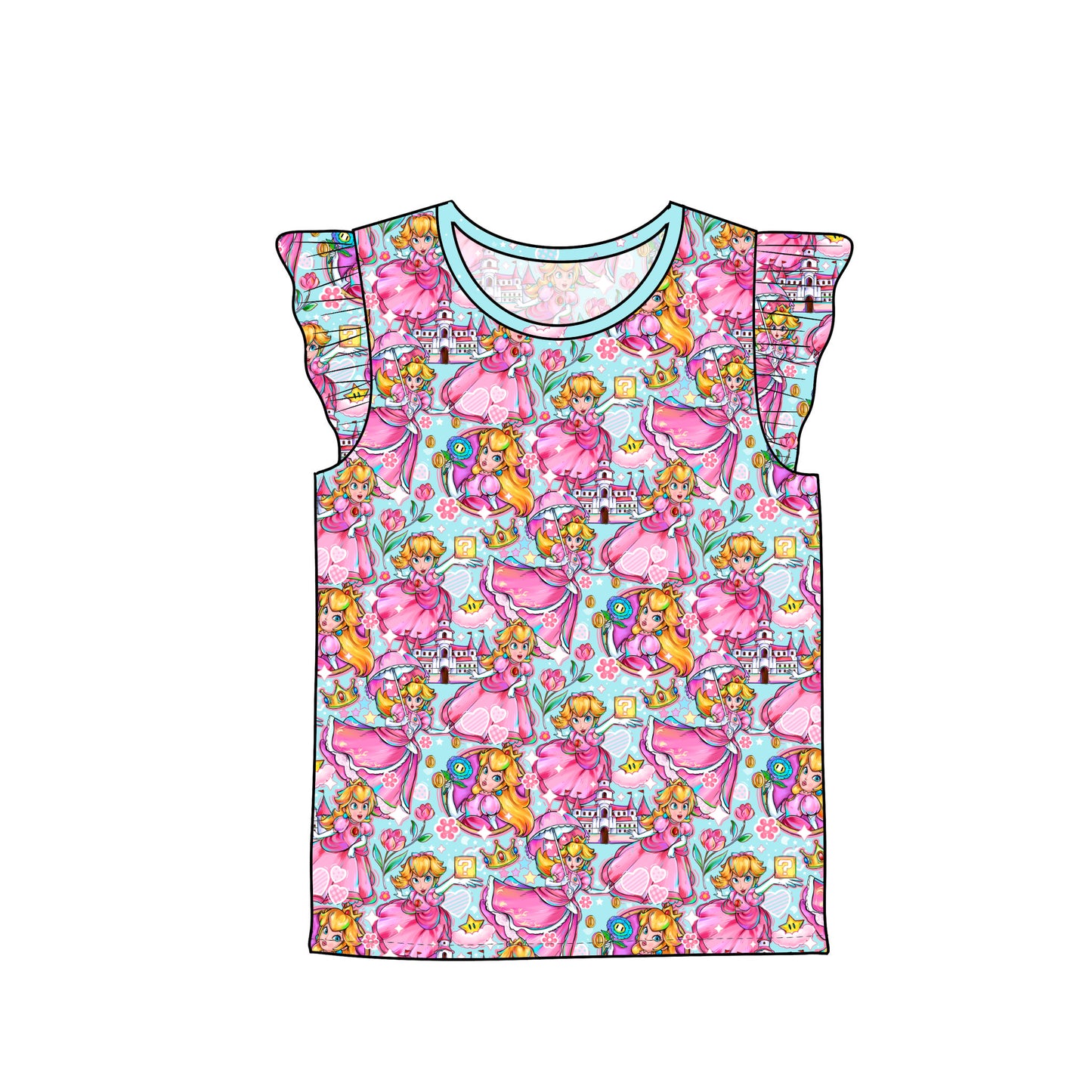 RTS Flutter Sleeve Tee - Peachy