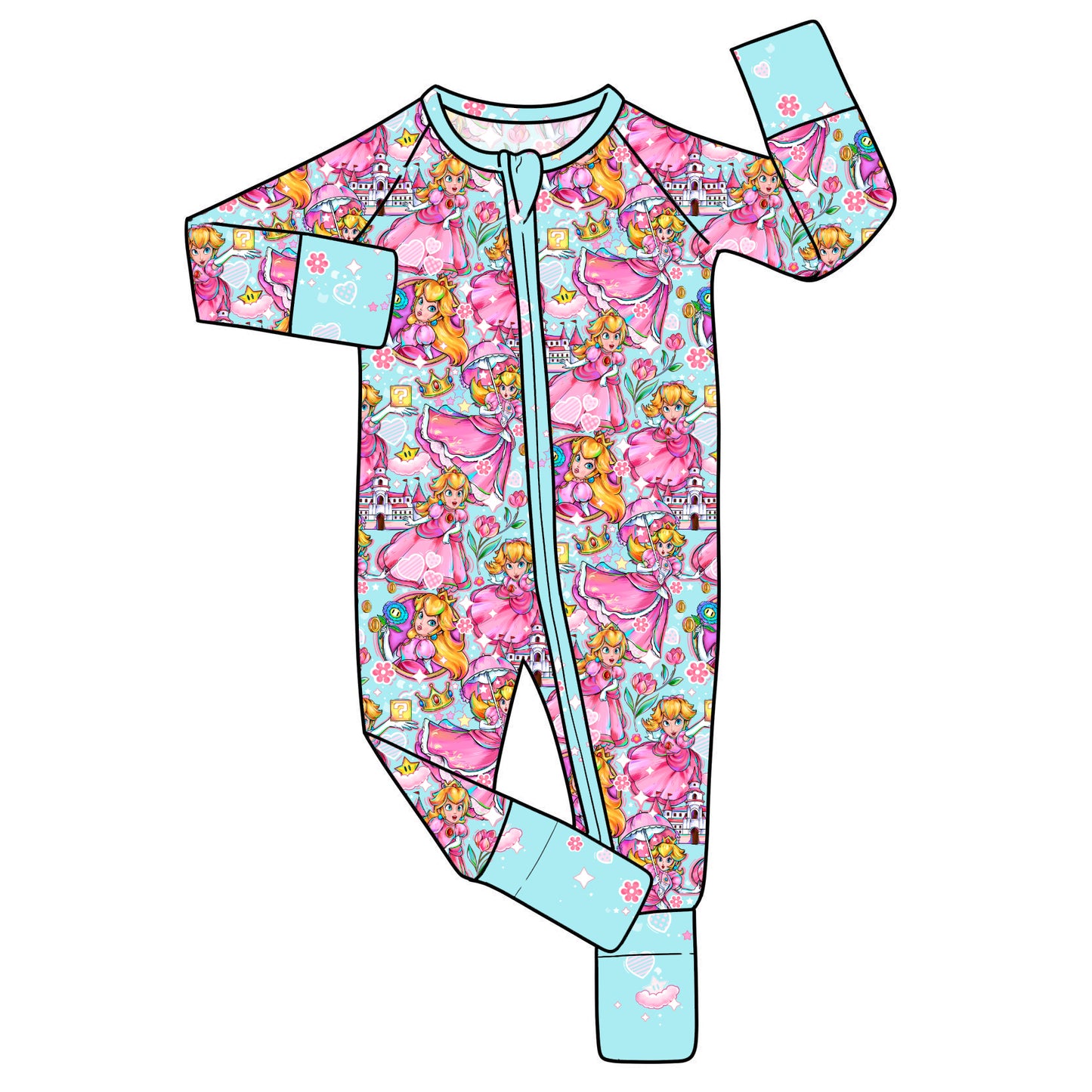 RTS Bamboo Convertible Zip Romper - Peachy