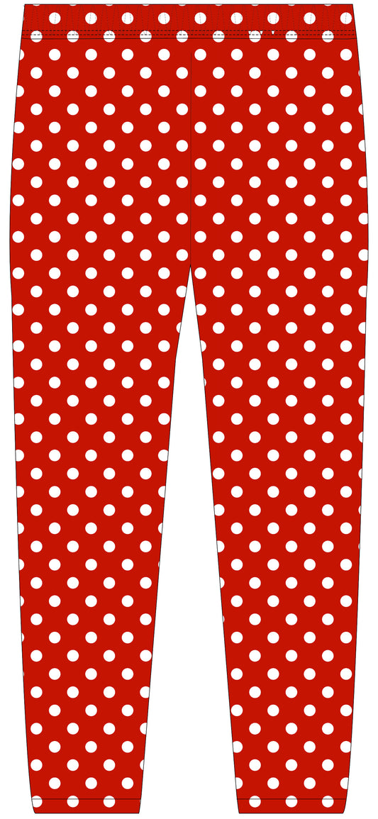 RTS Girl's Leggings - Dots (So Minnie Hearts)