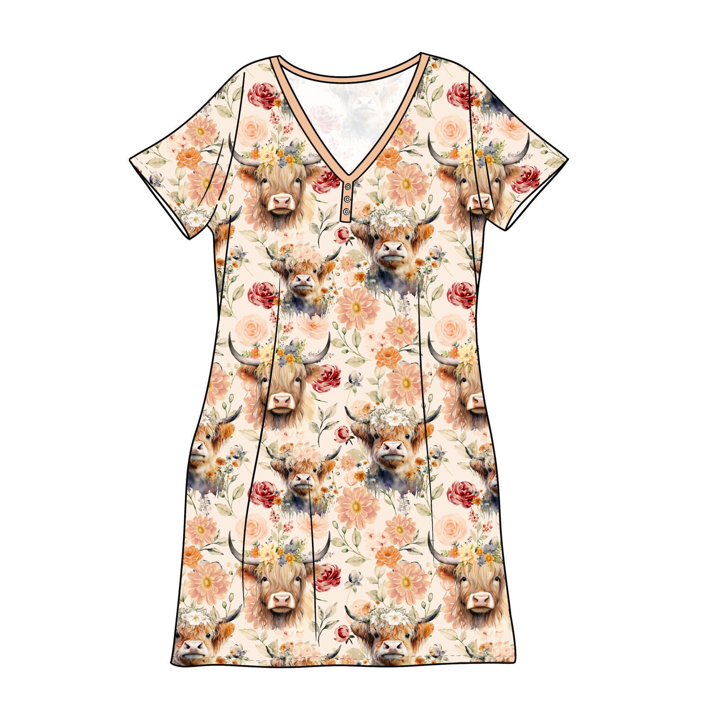 RTS Bamboo Adult Sleep Gown - Moody