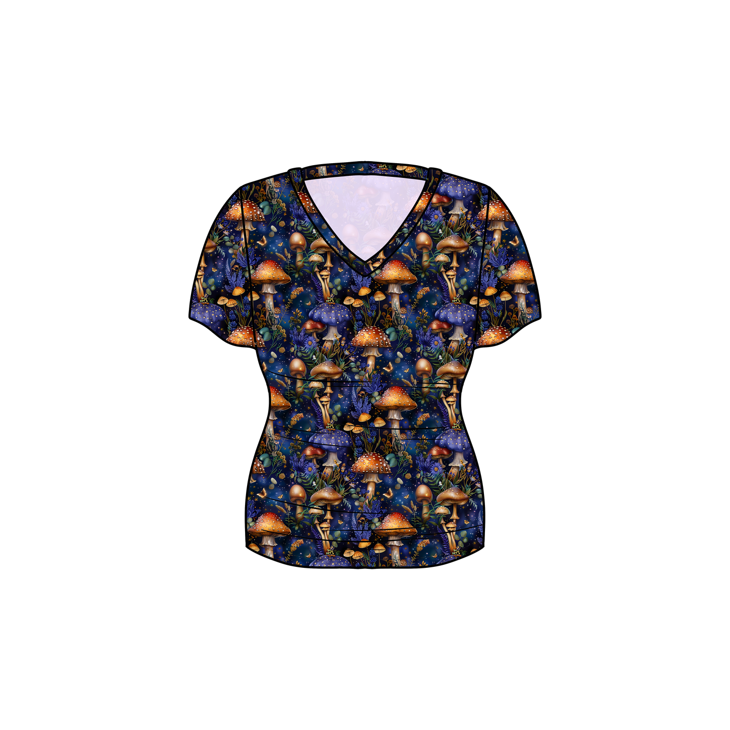 RTS Bamboo Adult V-Neck Tee - Mystic Mushroom