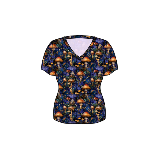 RTS Bamboo Adult V-Neck Tee - Mystic Mushroom