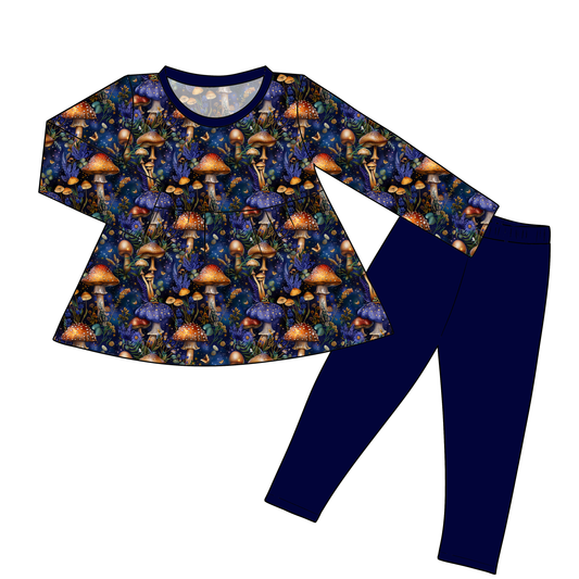 SEPT Pre-Order Long Sleeve Peplum and leggings -  Mystic Mushroom