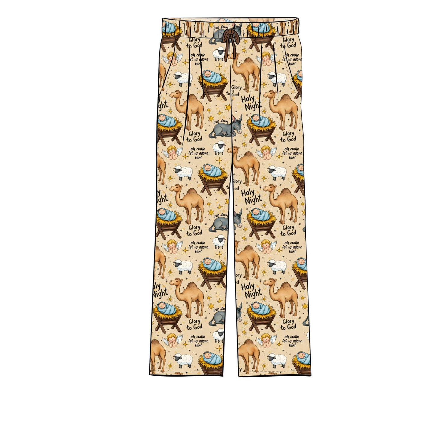 NOV Pre-Order Unisex Bamboo Adult Pants XMAS - Holy Night