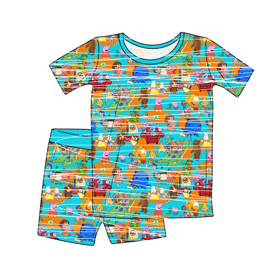 SUMMER SALE! RTS Short Sleeve and Shorts Pajama Set - Jr Mashup
