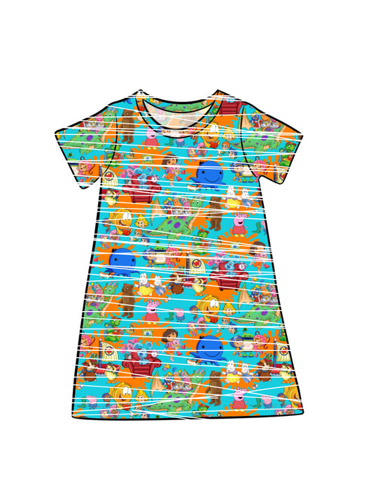 Summer Sale! RTS Kid's Tee Dress/Lounge Gown - Jr Mashup