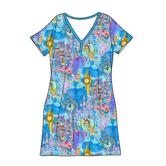 RTS Bamboo Adult Sleep Gown - Glass Slipper