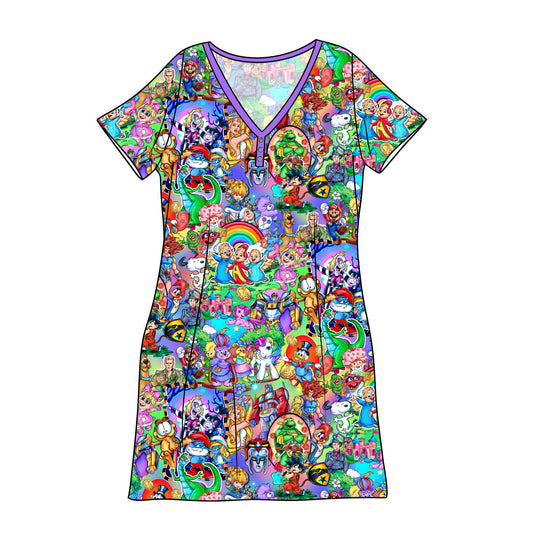 RTS Bamboo Adult Sleep Gown - 80s Baby