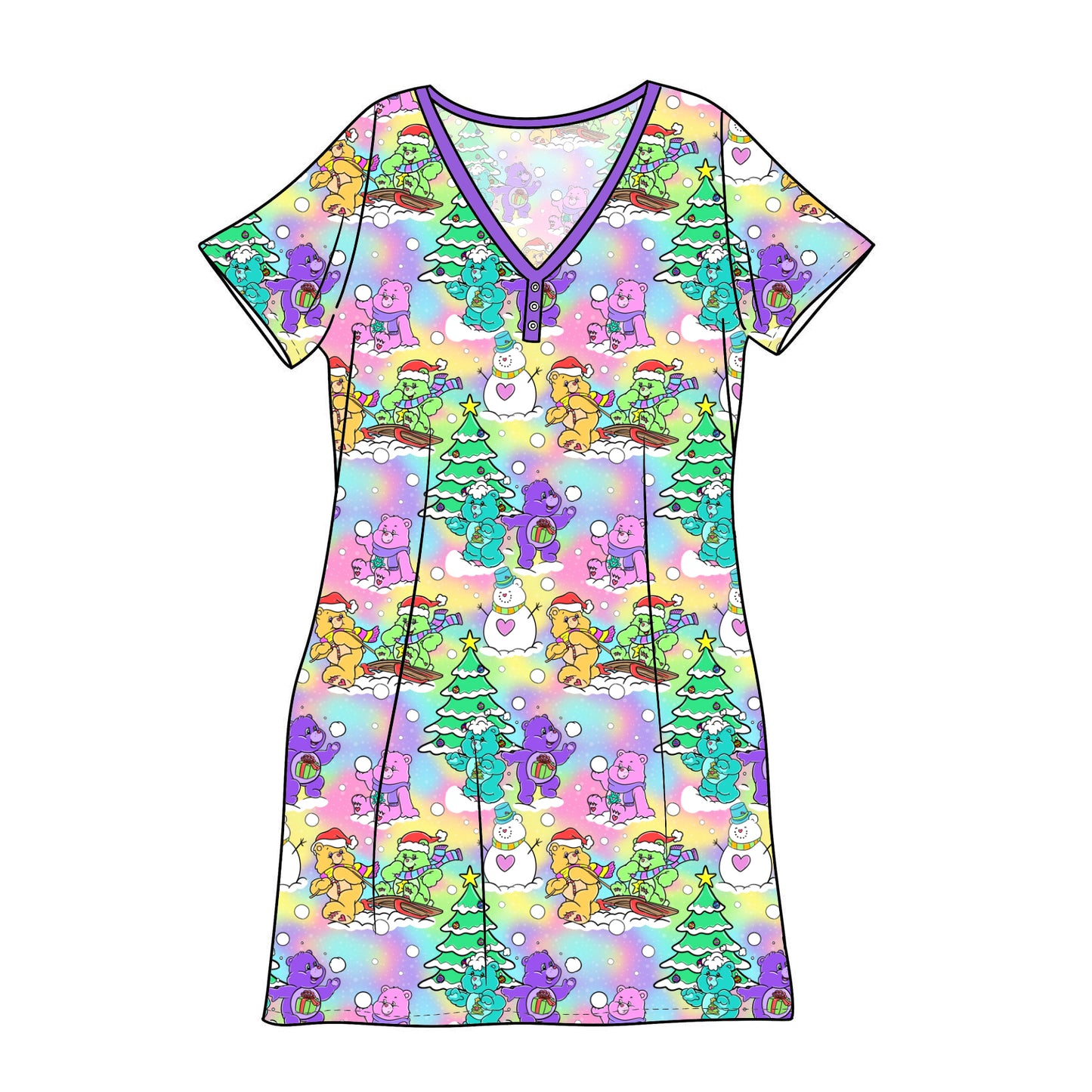 RTS Bamboo Adult Sleep Gown - Snow Bears