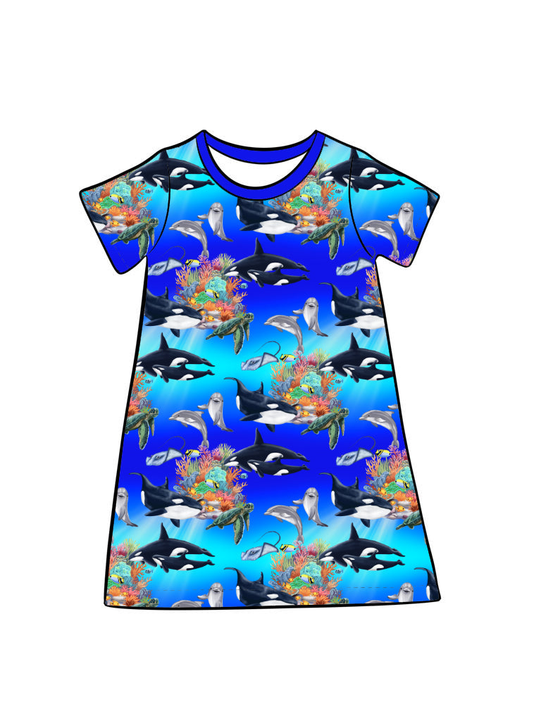 RTS Kid's Lounge Gown - Ocean Blue