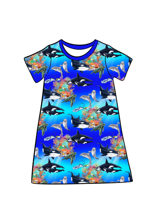 RTS Kid's Lounge Gown - Ocean Blue