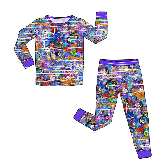RTS Long Sleeve and Pants Pajama Set - PURPLE Poco Loco