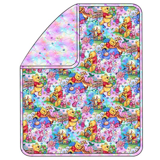RTS Triple Layer Quilted Bamboo Blanket - Pretty Pooh