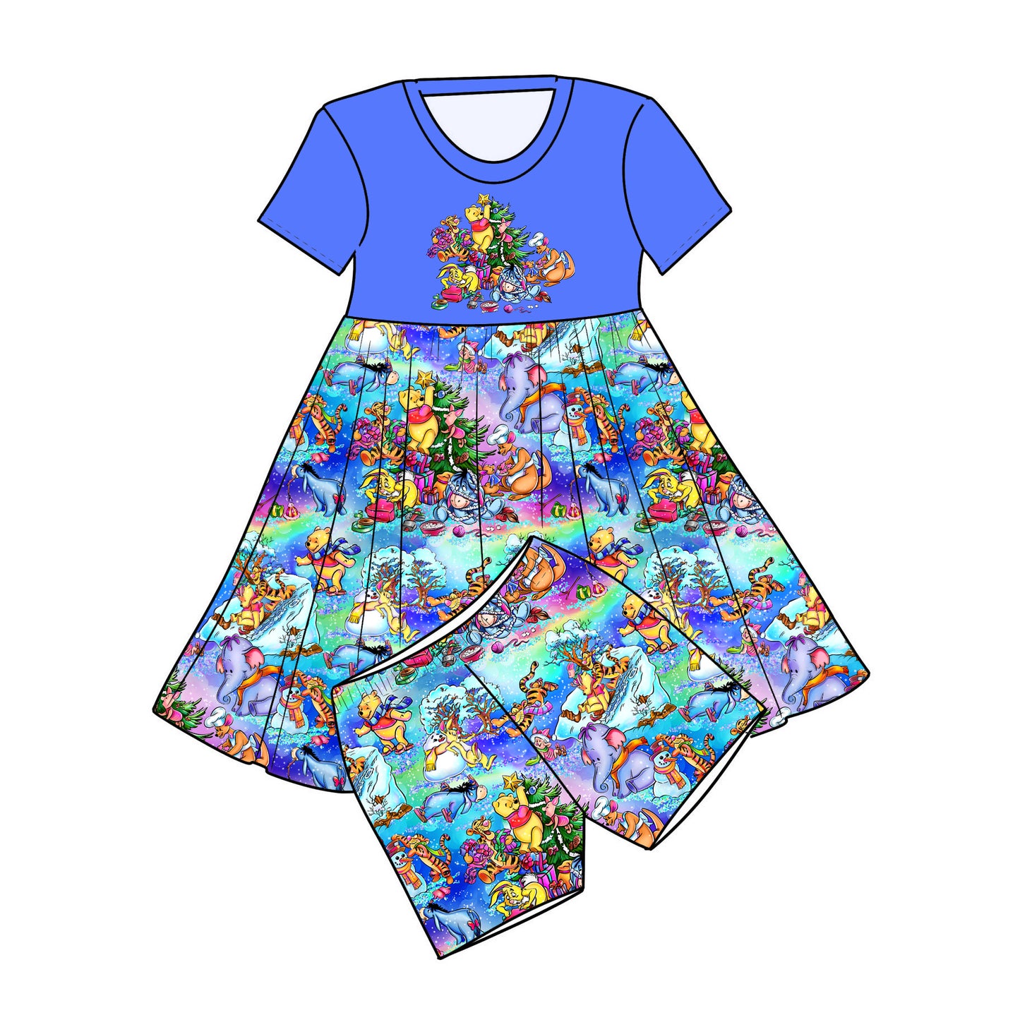 RTS Bamboo Graphic Twirl with Shorts - Honey Holiday