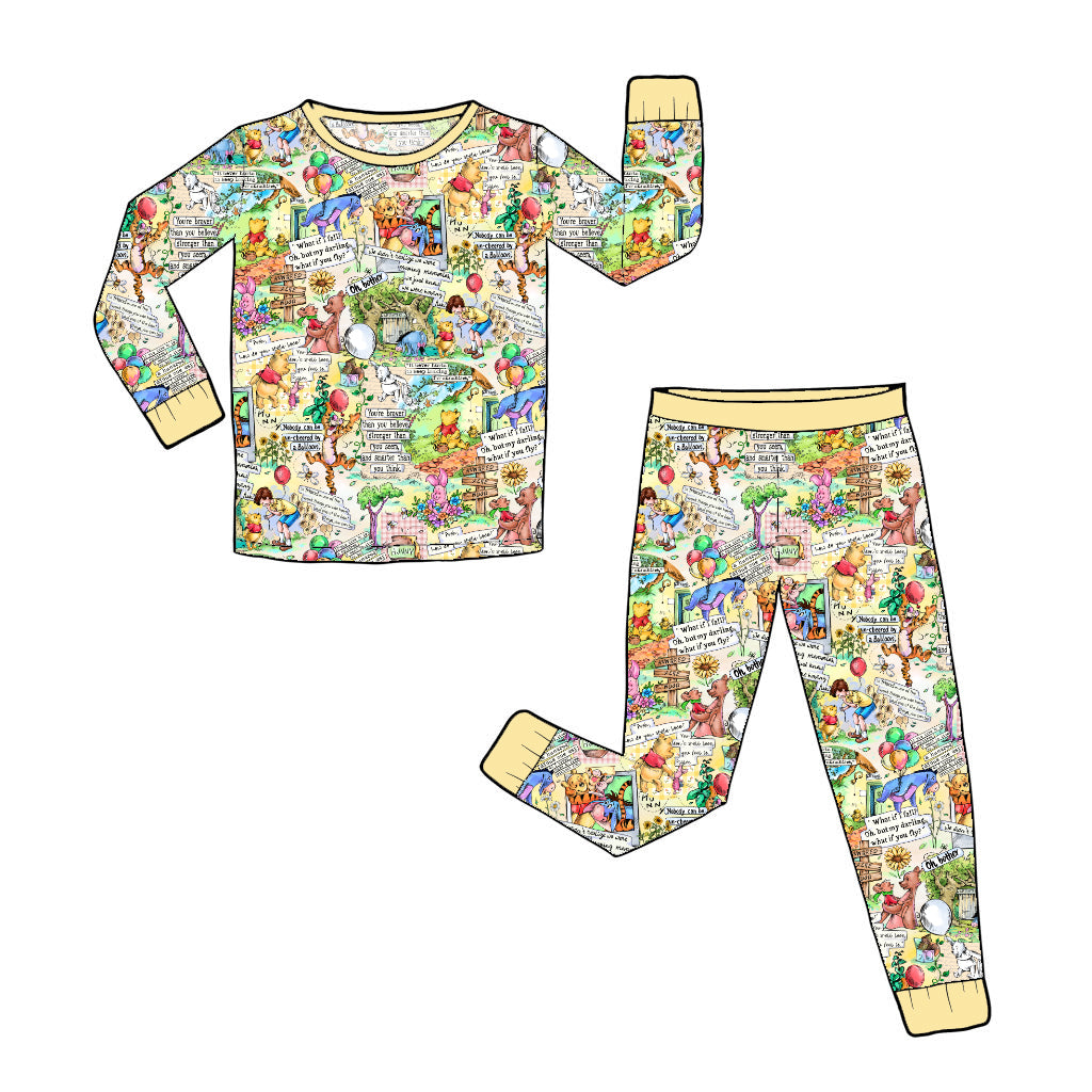 RTS Long Sleeve and Pants Pajama Set - Beary Classic