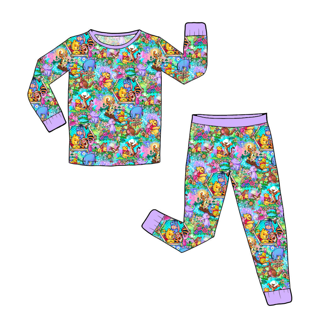 RTS Long Sleeve and Pants Pajama Set - Hundred Acre Wood