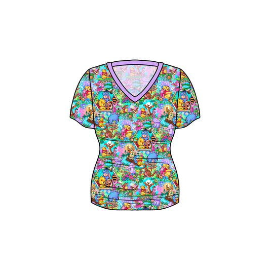 RTS Bamboo Adult V-Neck Tee - Hundred Acre Wood