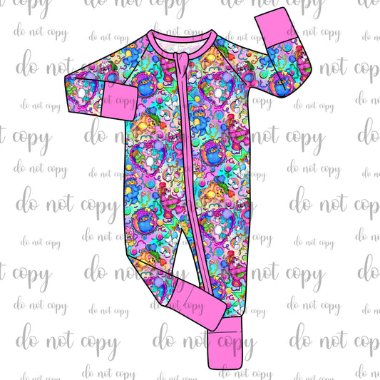 DEC Pre-Order Bamboo Convertible Zip Romper - Popples