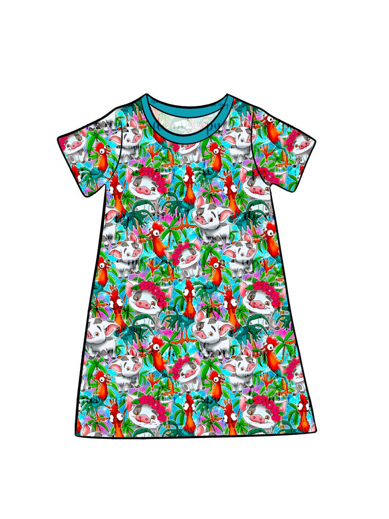 July Pre-order Kid's Lounge Gown - Boat Snacks