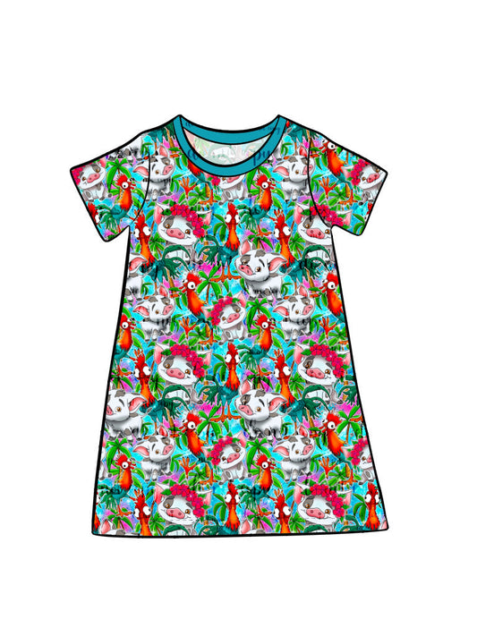 July Pre-order Kid's Lounge Gown - Boat Snacks