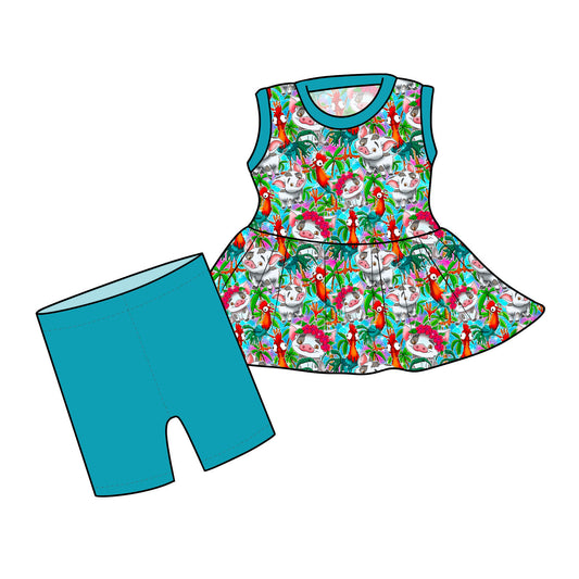 July Pre-Order Sleeveless Peplum and Shorts - Boat Snacks