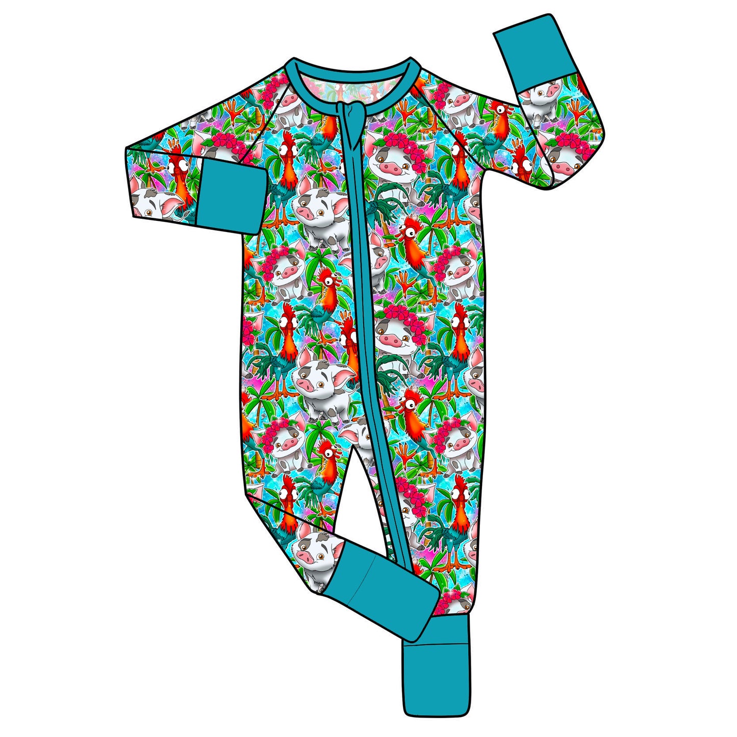 July Pre-Order Bamboo Convertible Zip Romper - Boat Snacks