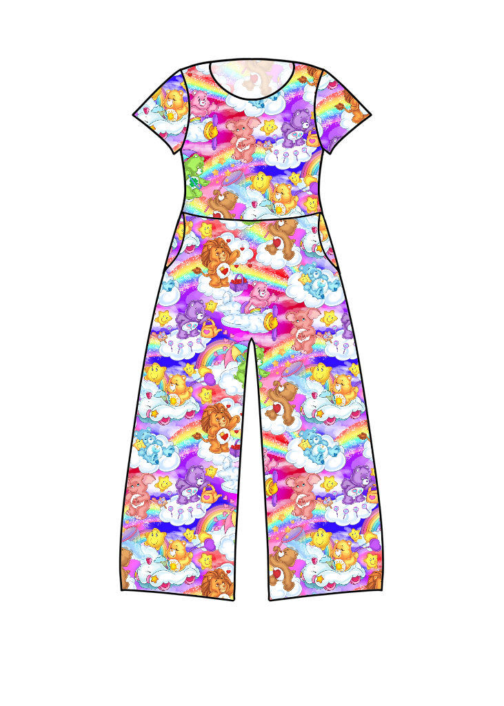 RTS wide-leg rompers