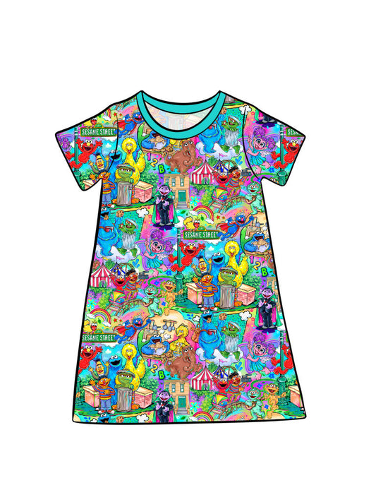 Jan27 Pre-order Kid's Lounge Gown - 123 Sesame