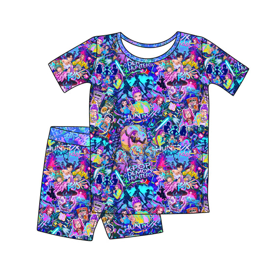 FEB Pre-Order Short Sleeve and Shorts Pajamas - BLUE Saja