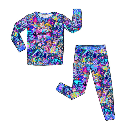 FEB Pre-Order Bamboo Long Sleeve and Pants Pajama Set - BLUE Saja