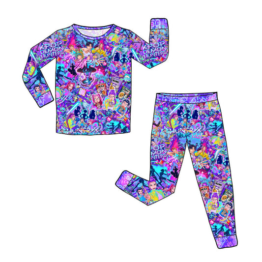 RTS Long Sleeve and Pants Pajama Set - PURPLE Saja