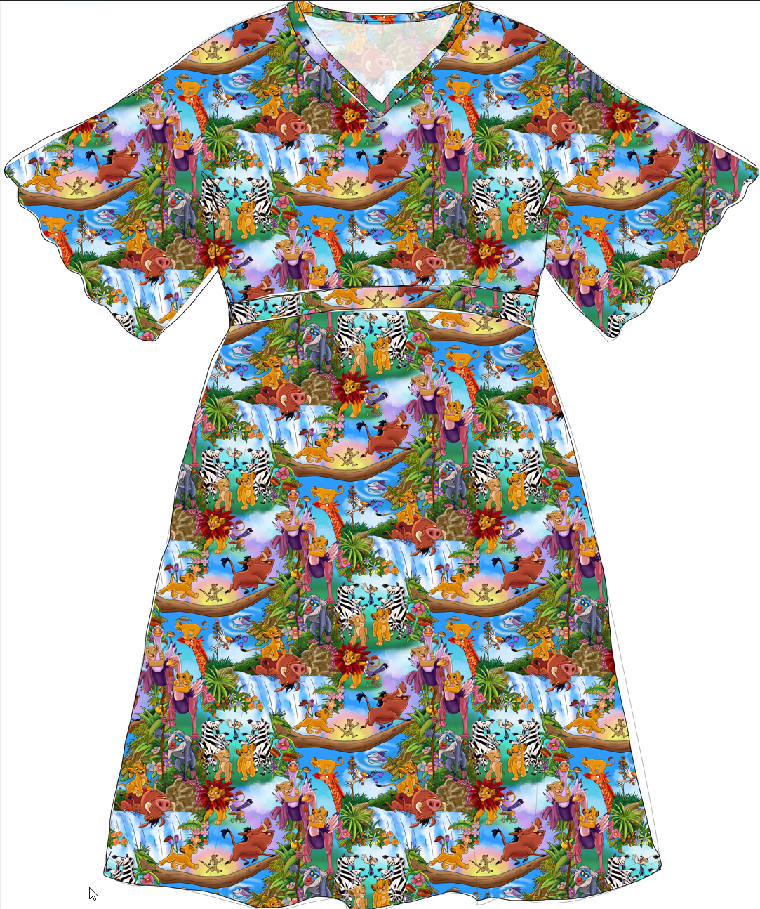 April Pre-Order Women's flutter dress - Hakuna Matata