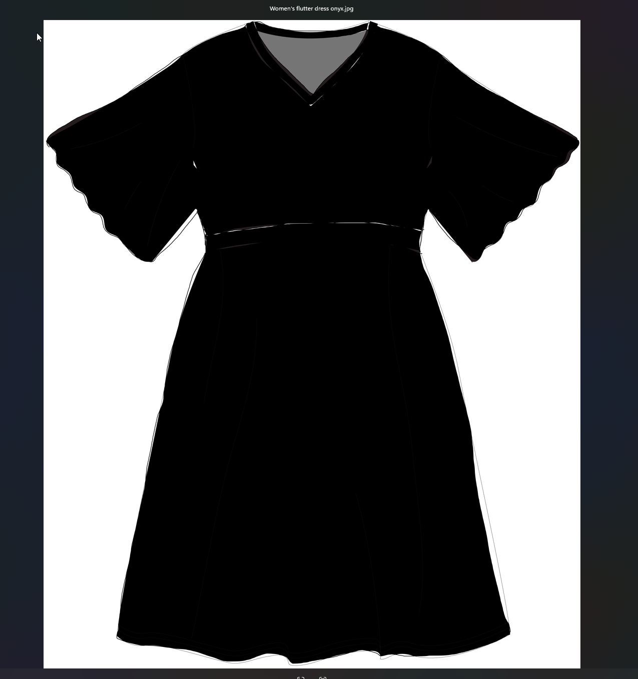 Dec26 Pre-Order Women's flutter dress - Onyx