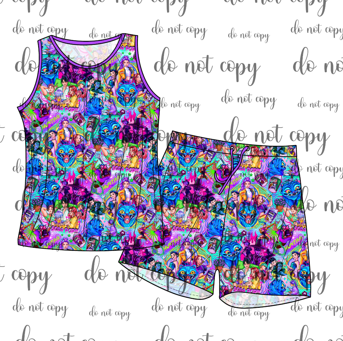 RTS Tank and Shorts Set - Huntrix