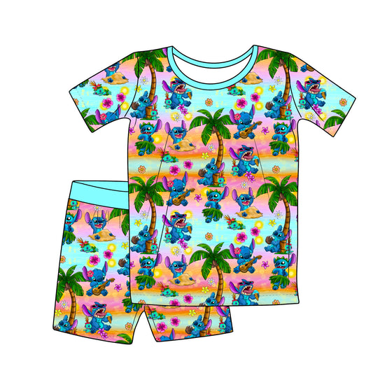 RTS Bamboo Short Sleeve and Shorts Pajama Set - Aloha Summer