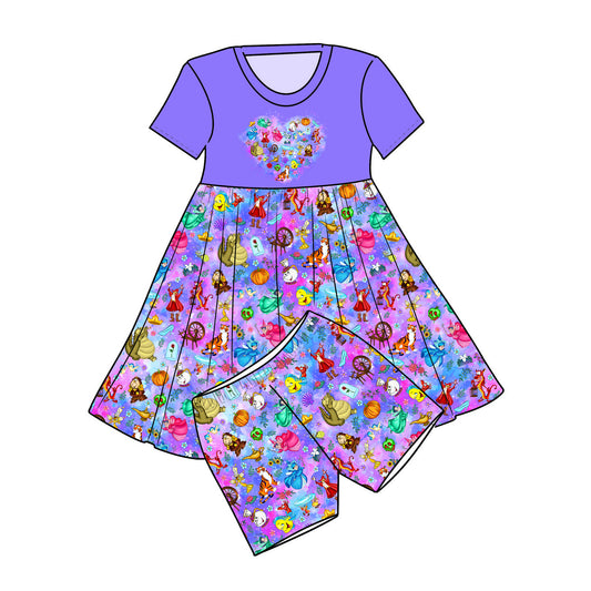Aug 2026 Pre-order Graphic Twirl Dress with Shorts - Sidekicks