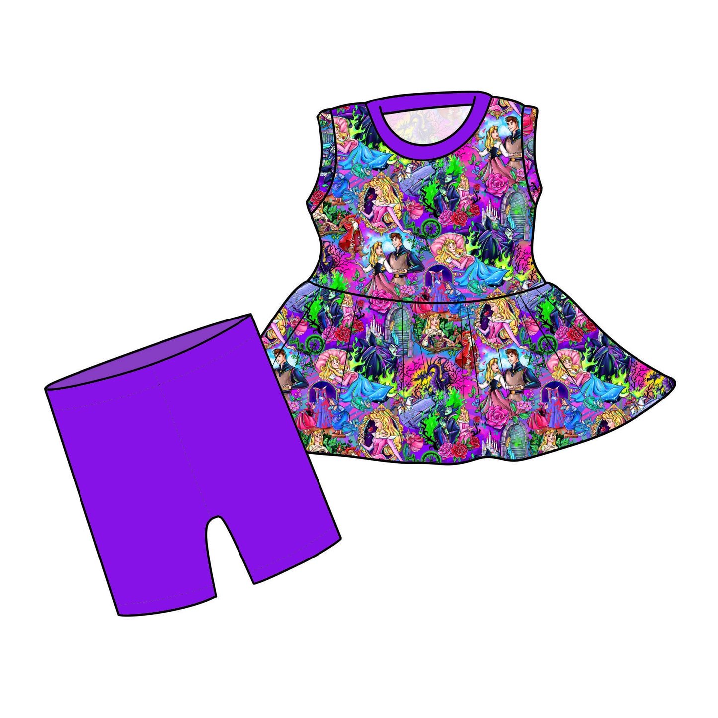 RTS Peplum and Shorts - Aurora