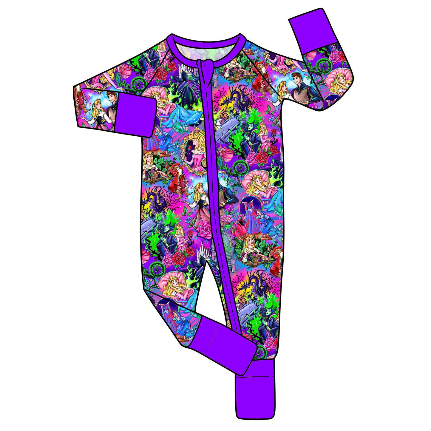 RTS Bamboo Convertible Zip Romper - Aurora