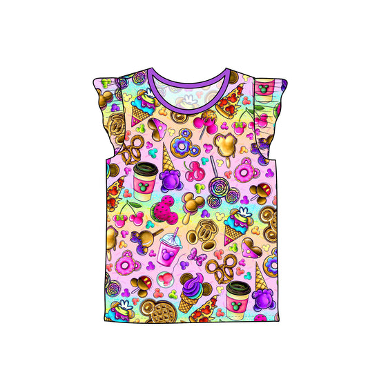 May Pre-Order Flutter Sleeve Tee - Snacks