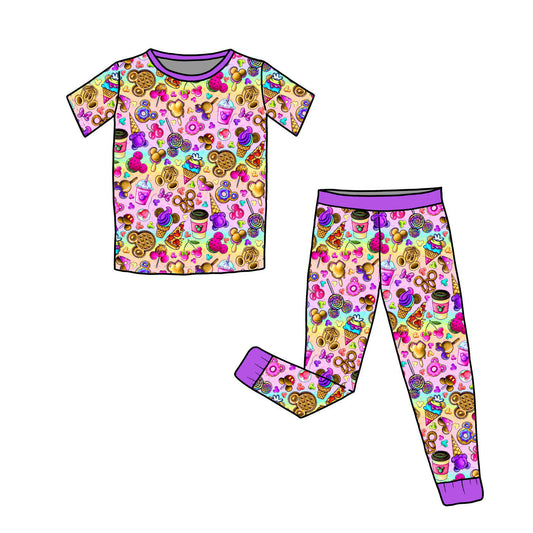 May Pre-order Bamboo Short Sleeve and Pants Pajama Set - Snacks