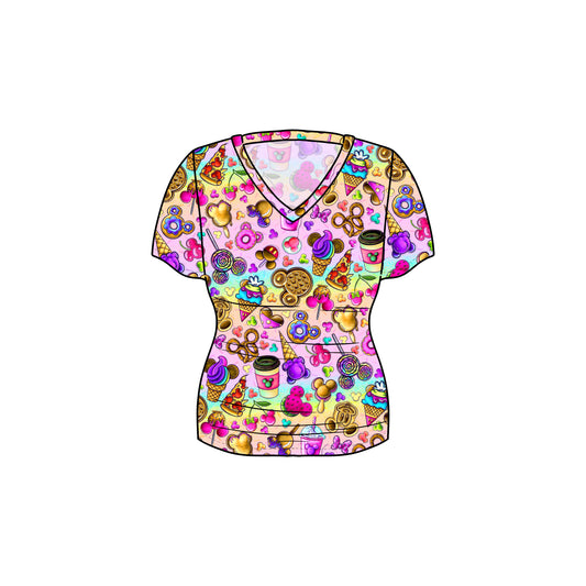 May Pre-Order Women's Oversized V-Neck Tee - Snacks