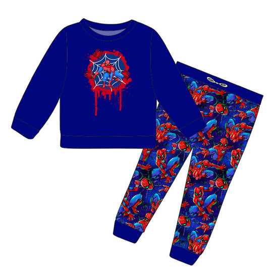 RTS THICK! French terry Jogger Set - Blue Webs