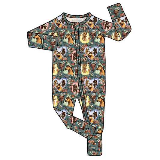 July Pre-Order Bamboo Convertible Zip Romper - Spirit