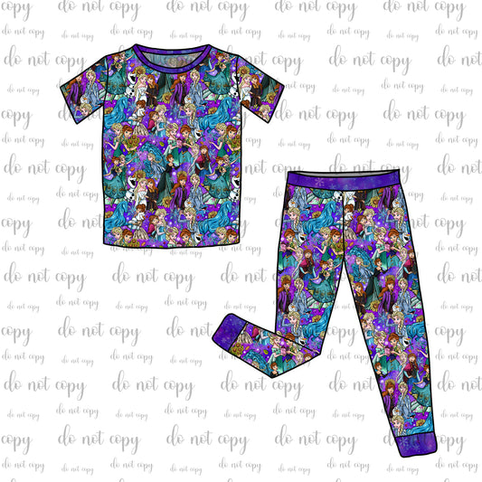 RTS Short Sleeve and Pants Pajama Set - Spring Fever