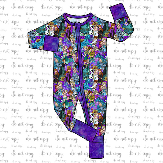 RTS Bamboo Convertible Zip Romper - Spring Fever