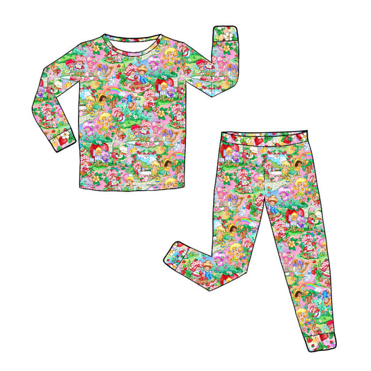 RTS Long Sleeve and Pants Pajama Set - Strawberry Surprise