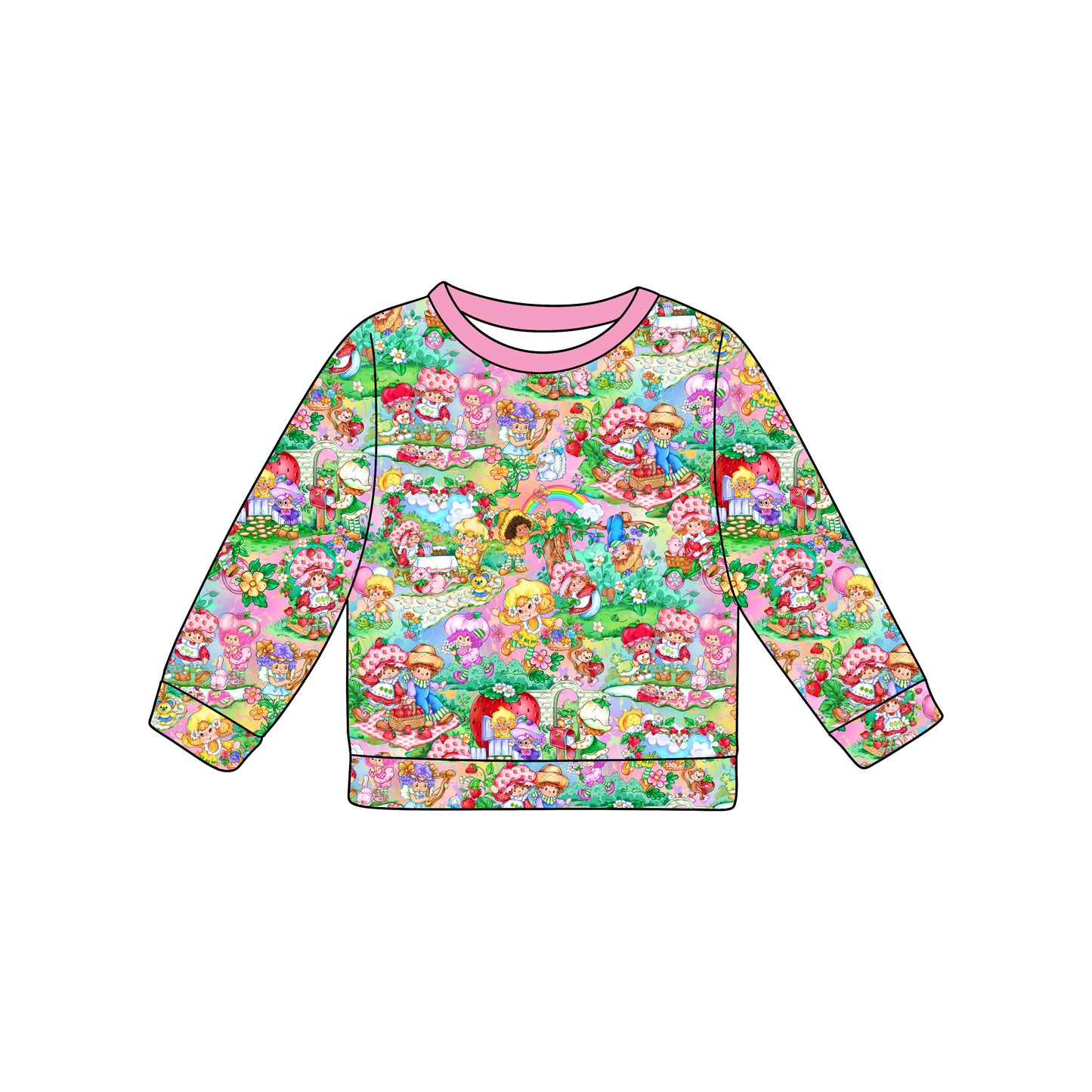 RTS ADULT Crew Neck Pullover - Strawberry Surprise