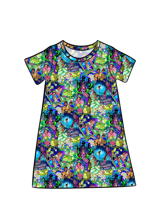 RTS Kid's Tee Dress/Lounge Gown - Tiana