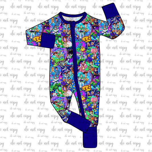 RTS Bamboo Convertible Zip Romper - To Infinity