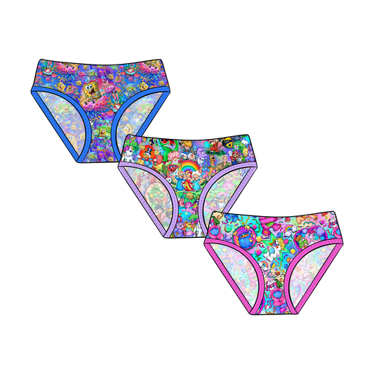 DEC Pre-order Bamboo Girl's Underwear - 80s Baby, Popples, Jellyfish Fields
